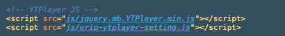 Include YTPlayer Plugin